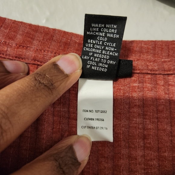 Torrid Orange Ribbed Tee - Picture 6 of 6